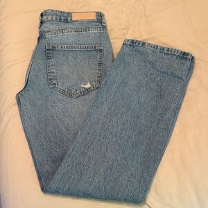 Zara Women's Straight Leg Blue Jeans